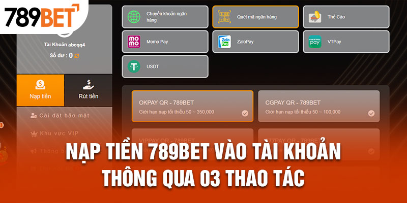 Nạp Tiền 789BET