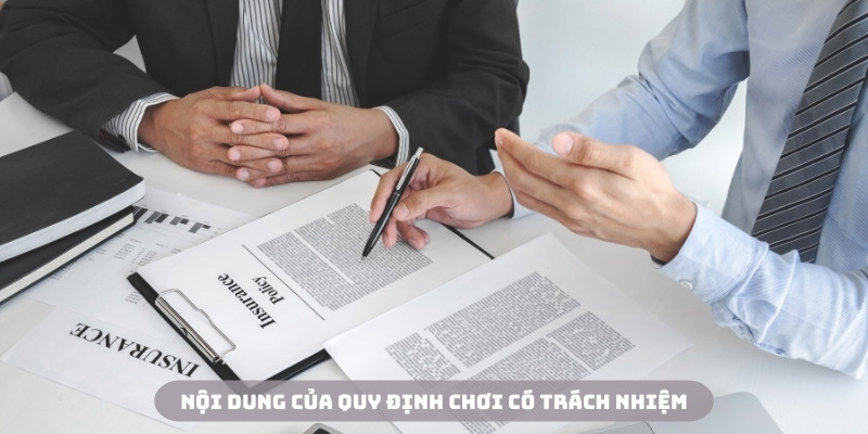 Nội dung chính của quy định cá cược có trách nhiệm